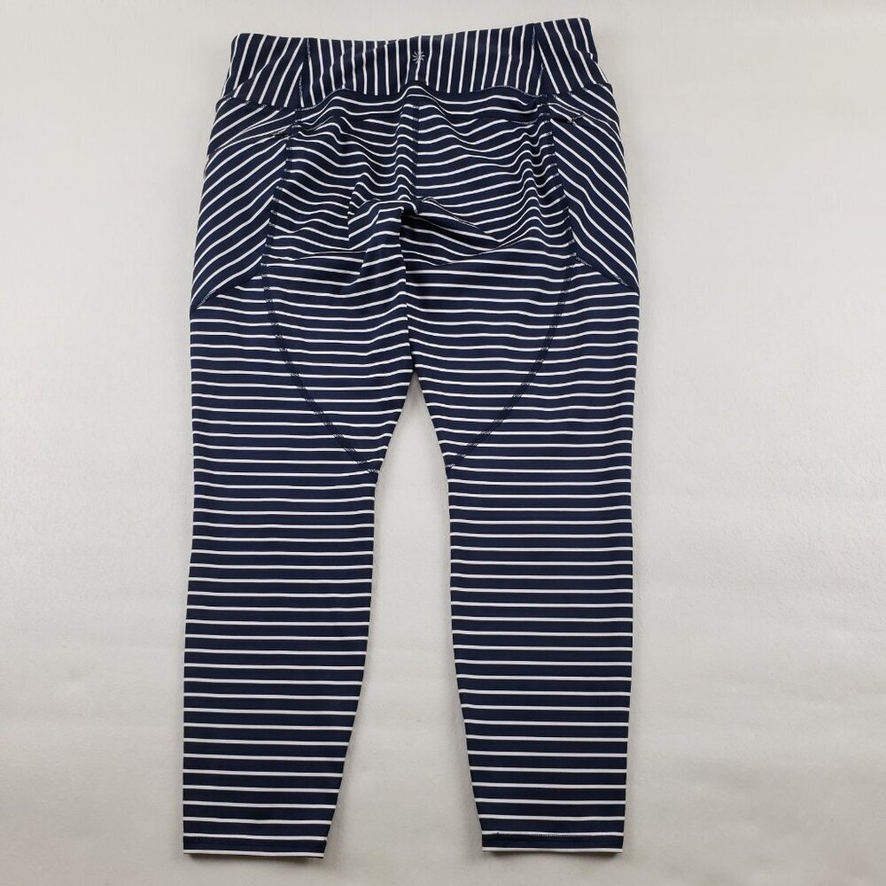 Athleta Contender 7/8 High Rise Legging Womens XL Blue Stripe 25" Stretch Tight - Picture 8 of 14